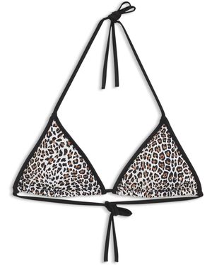 HUGO Bikinitop Met Driehoekige Cups En Tweedelige Logo's - Zwart