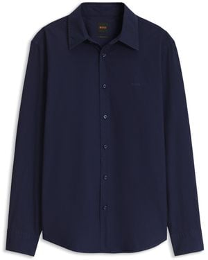 BOSS Regular-Fit Cotton Shirt - Blue