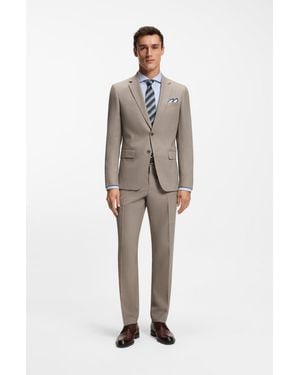 BOSS Khaki Men's Business Suits Size 38r - Natural