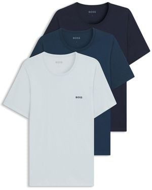 BOSS Three-Pack Of Underwear T-Shirts - Blue