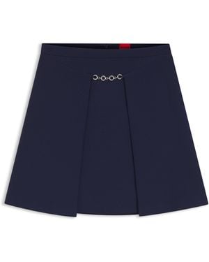 HUGO Minifalda Con Detalle De Cadena - Azul