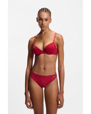 HUGO Low-Rise Thong - Red