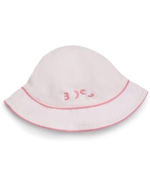 BOSS Baby Hat In Cotton With Cords And Logo Print - Pink