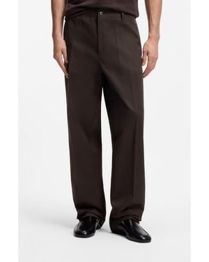 BOSS Relaxed-Fit Trousers - Black