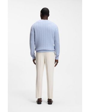 BOSS Tapered-Fit Trousers - White