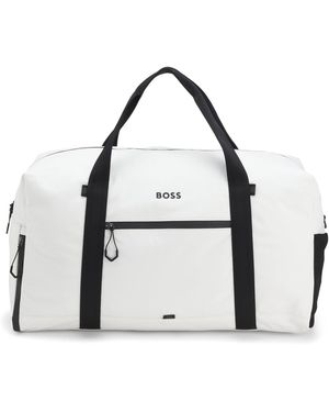 BOSS Weekender Aus Kunstleder Mit Reflektierenden Reißverschlüssen - Weiß