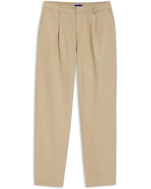 HUGO Pantalones De Algodón De Cintura Baja Con Detalle De Cinturón De Cuerda - Neutro