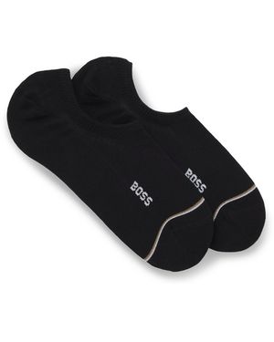 BOSS Two-Pack Of Invisible Socks - Black