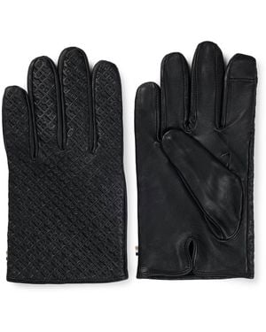 Boss leather gloves mens hotsell