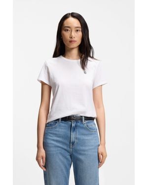 BOSS White Women's T-shirts Size L