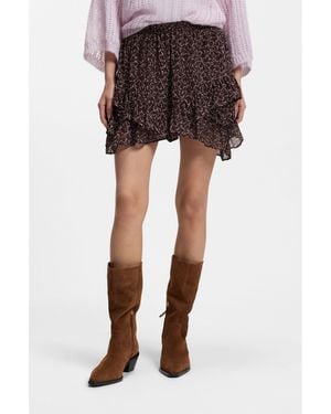 BOSS Printed Skort With Layered Design - Brown