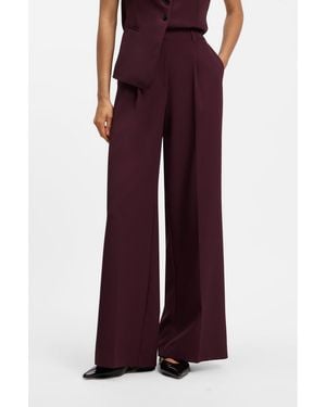BOSS Wide-Leg Trousers - Purple