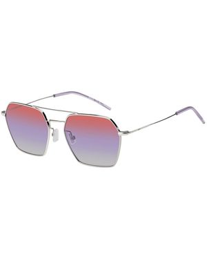 BOSS Double-Bridge Sunglasses With Multicoloured Lenses - Pink