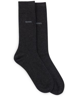 BOSS Zweier-Pack Mittelhohe Socken Aus Baumwoll-Mix - Schwarz