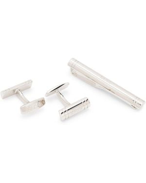 BOSS Gift-Boxed Brass Cufflinks And Tie Bar Set - Metallic