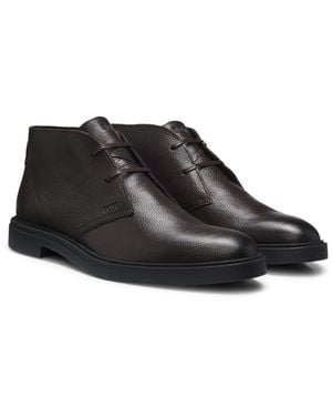 BOSS Wool-Lined Chukka Boots - Black