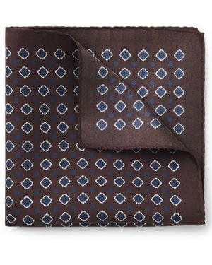 BOSS One Pañuelo De Bolsillo De Seda Con Motivo Estampado - Negro