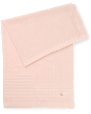 BOSS Transparante Sjaal Met Logobedeltje - Roze