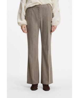 BOSS Modern-Fit Flared Trousers - Grey