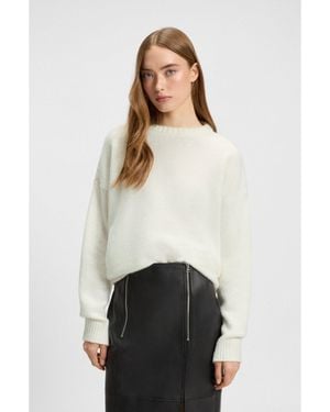 HUGO Oversized-Fit Jumper - White