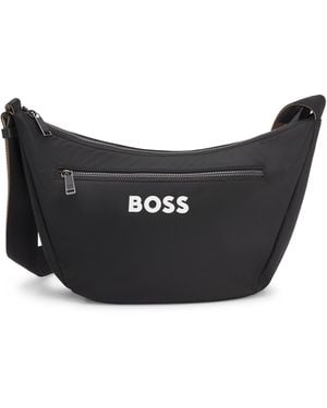 BOSS Crossbodytas Met Contrasterend Logo - Zwart