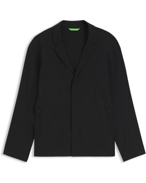 BOSS Veste Regular En Tissu Stretch Déperlant - Noir