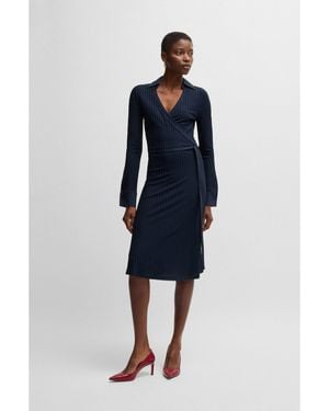 BOSS Wrap Dress - Blue