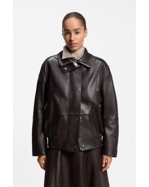 BOSS Aviator-Style Short Trench - Black