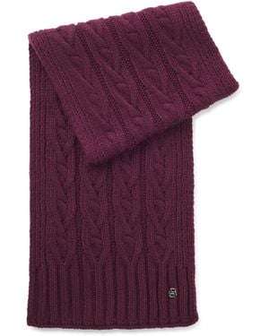 BOSS Reitsport-Schal Mit Zopfmuster - Lila