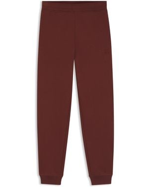 HUGO Pantalones De Chándal De Felpa De Algodón Con Logo Bordado - Morado