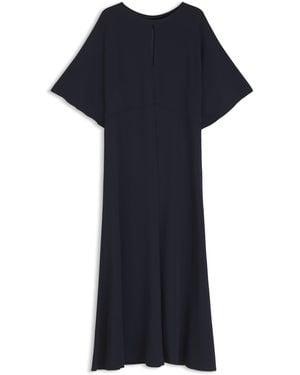 BOSS Langes Business-Kleid Aus Stretch-Krepp - Blau