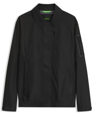 BOSS Wasserabweisender Blouson Mit Verschweißter Leiste An Der Vorderseite - Schwarz