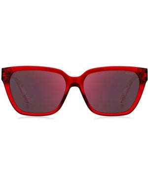 HUGO Gafas De Sol De Acetato Con Patillas En Degradado - Rojo