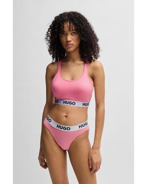 HUGO Cross-Back Bralette - Pink