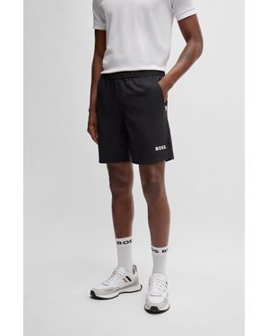 BOSS X Matteo Berrettini Shorts In Quick-dry Fabric - Blue