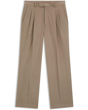 BOSS Relaxed-Fit Pantalon Van Italiaanse Stretchkatoen - Naturel