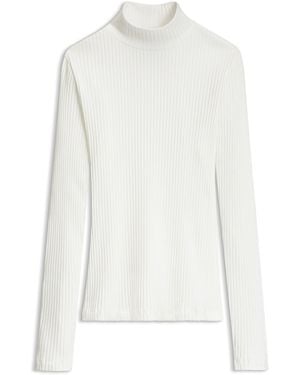 HUGO Coltrui Van Geribde Stretchjersey Met Metallic Logo - Wit