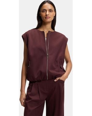 BOSS Dark Brown Women's Tailored Jackets Size 4 - Purple