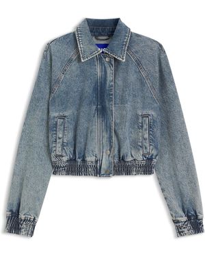 HUGO Cazadora Bomber En Denim Elástico - Azul