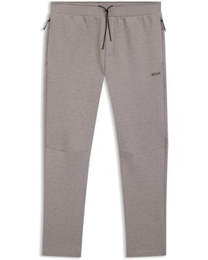 BOSS Regular-Fit Trainingsbroek Met Reflecterende Details - Grijs
