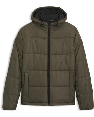 HUGO Wattierte Regular-Fit Jacke Mit Kapuze - Grün