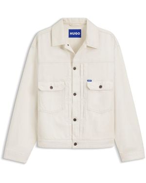 HUGO Relaxed-Fit Trucker Jacket - White