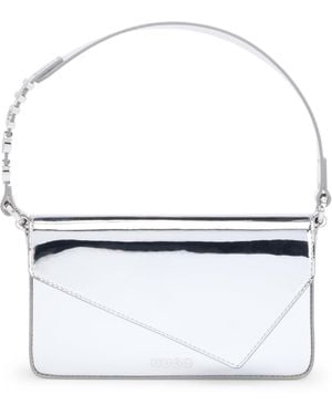 HUGO Glänzende Clutch - Weiß