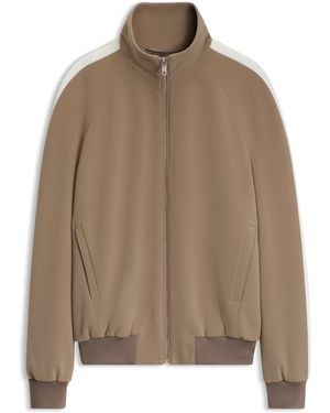 BOSS Blazer Im Bomber-Stil Aus Stretch-Krepp-Gewebe - Braun