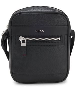 HUGO Bolso Mensajero Con Ribetes Metálicos - Negro