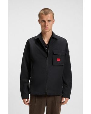HUGO S Overshirt Black L - Blue