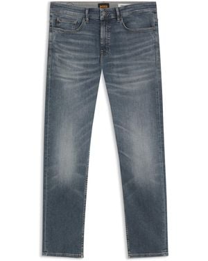 BOSS Jean Slim En Denim De Coton Stretch - Bleu