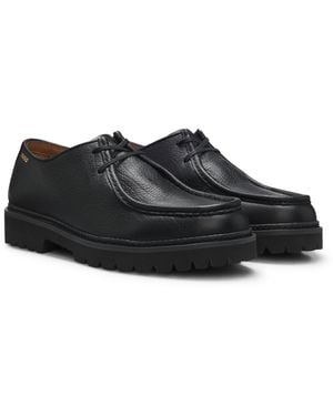 HUGO Moccasin-Inspired Derby Shoes - Black