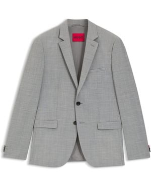 HUGO Extra Slim-Fit Sakko Aus Woll-Mix - Grau