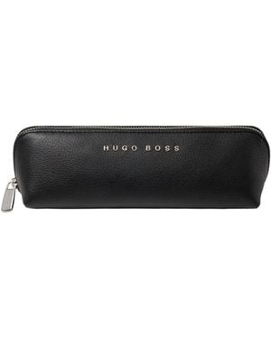 BOSS Grained-Leather Pen Kit With-Tone Logo - White